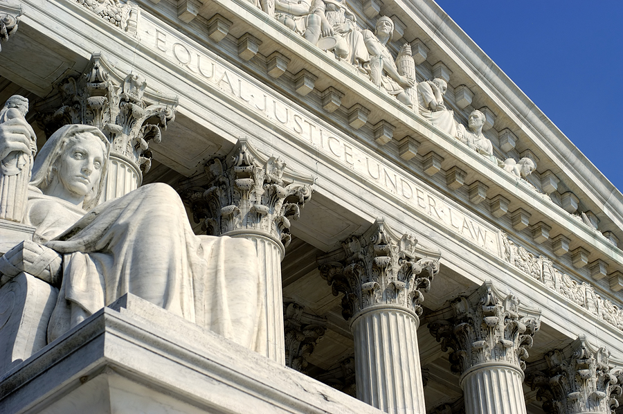 Supreme court building detail symbolizing legal translations