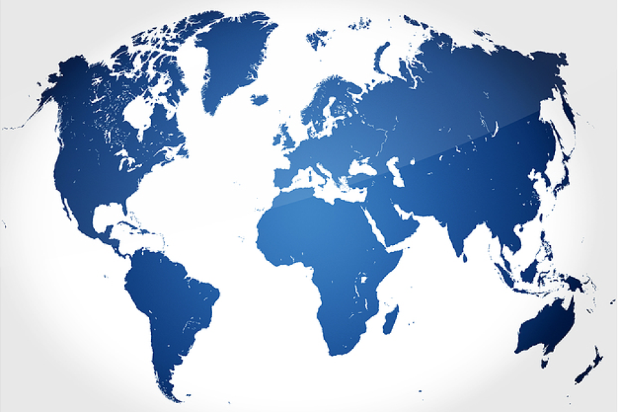 Global language solutions Map representing the importance of language services for global communication.